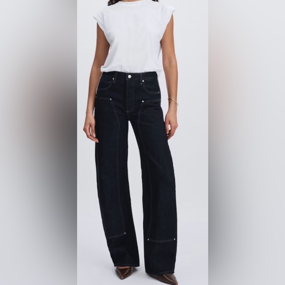 Paige Arellia Workwear Barrel Jeans (Like New) Size 24